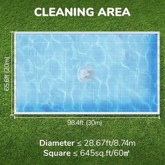 Cordless Swimming Pool Automatic Water Cleaner Robotic, Auto-Docking with Filter