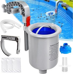 Automatic Above Ground Pool Skimmer with Removable Basket & Floating Filter