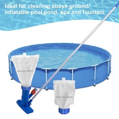 Upgraded Swimming Pool Spa Jet Vacuum Cleaner with Brush & 56&Prime; Pole,for Above…