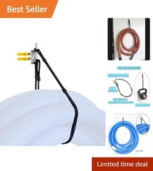 Modern Pool Hose Hanger – Rust Resistant, Holds Up to 50 Feet for Outdoor Use