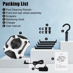 (2026 Upgrade) Cordless Robotic Pool Cleaner 150 Mins Runtime, Automatic Pool…
