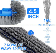 3-In-1 Pool Cleaning Kit Full Set – 18In Rounded End Pool Brush & Ergonomic Pool