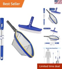 Deluxe Swimming Pool Cleaning Set: 14 » Brush, 50 » Adjustable Pole, Skimmer