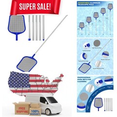 Durable Aluminum Pool Skimmer Net – Telescopic Pole 23 » to 60 » for All Pools