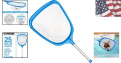 Ultra Fine Mesh Hot Tub Skimmer with 12 » Aluminum Pole – Lightweight & Compact