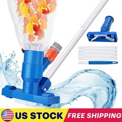 Handheld Vacuum Swimming Pool Jet Cleaner 5Section Pole Ground Spa Pond Fountain