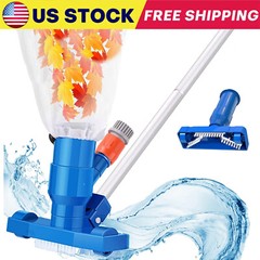 Swimming Pool Jet Cleaner 5Section Pole Ground Spa Pond Fountain Handheld Vacuum