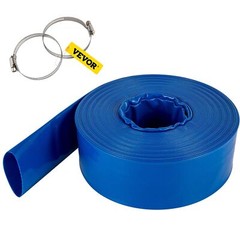VEVOR Discharge Hose, 3&Prime; x 105&prime;, PVC Lay Flat Hose, Heavy Duty Backwash Drain Ho