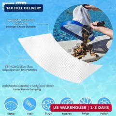 Poolvio 14&Prime; Pool Skimmer Net – Heavy Duty Leaf Net with Aluminum Frame with Diam