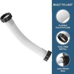 Pool Sand Filter Pump Hose 16 Inch Interconnecting 16 Inch, White