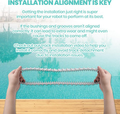 Calvana (2 Pack) Replacement Gray Tracks for Maytronics Dolphin Robotic Pool Cle