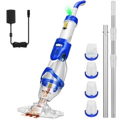 Cordless Pool Vacuum Cleaner 40W Quiet 19GPM 75min Battery 8.2FT Pole 2.6LFilter