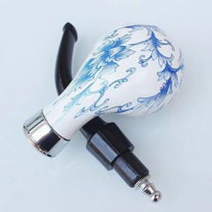 BigBigMe Tobacco Pipe, Classic Pipes with Blue and White