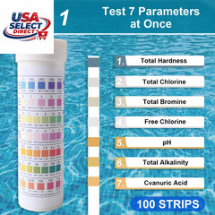 Pool Cleaning Kit with Brush, Skimmer Net, Pole, Floater & Test Strips
