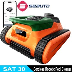 SEAUTO 3 H Runtime Cordless Robotic Pool Cleaner Wall Climbing Waterline APP