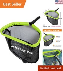 Robust Pool Cleaning Net with Inclined Lip – Compatible with Standard Poles