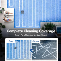 X5 Robotic Pool Vacuum for Inground Pools, Cordless Cleaner W/Smart Navigation,