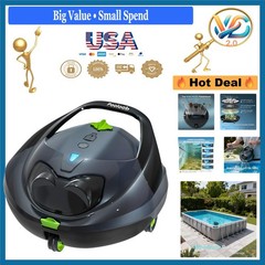 PF1 Cordless Robotic Pool Cleaner 150 Min Runtime 1345 Sq.Ft Deep Gray