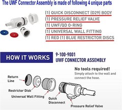 Universal Wall Fitting UWF Connector 9-100-9001 For Polaris 280/380 Pool Cleaner
