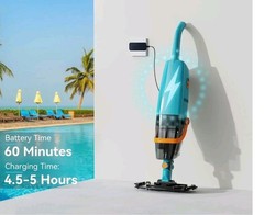 LVKE L2 Cordless Handheld Pool Vacuum Telescopic Pole 30W Strong Suction New